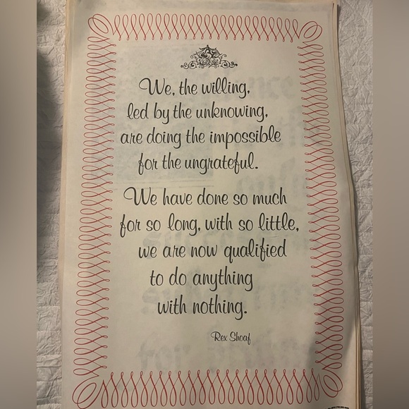 WE THE WILLING 1976 Hickory plaque vintage poster art